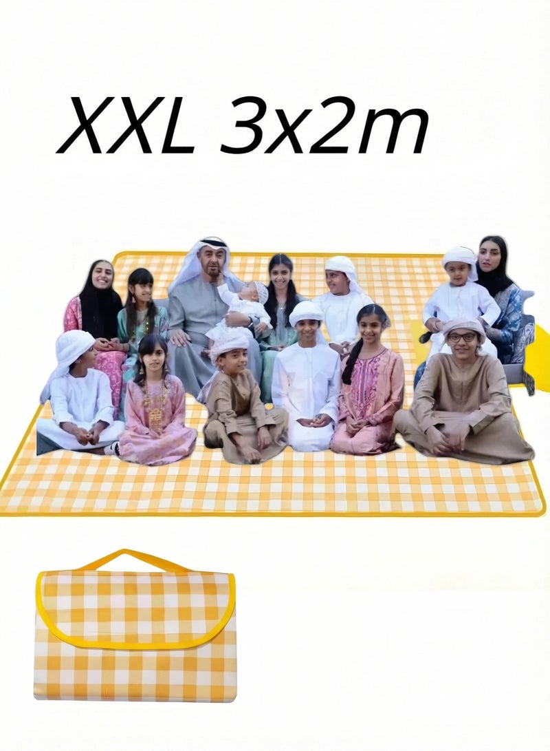 تشو داي بساط نزهة عملاق 3x2 متر لعائلات الخليج – مقاوم للماء والرمل بسُمك 1.5 سم (لشاطئ الإمارات وصحراء السعودية) - Image 1